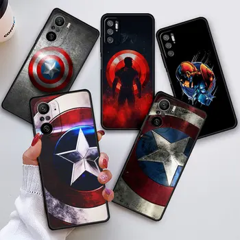 Калъф за телефон Стив Captain America Shield за Xiaomi Redmi Note 10 5G 8 7 10В 11 9A K50 12 Pro 4G 9S-9C K40 Силиконов Калъф Fundas