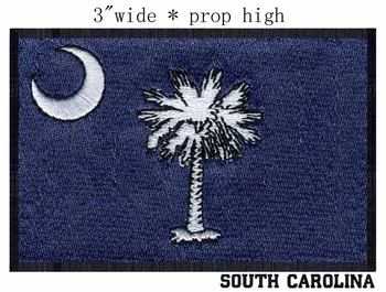 Бродерия хартата на Южна Каролина ширина 3 инча доставка/пальметта/икони/нашивка във формата на полумесец