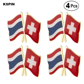 Иконата на флага на Тайланд и Швейцария, икона-брошка на ревера, икони, 4 бр.