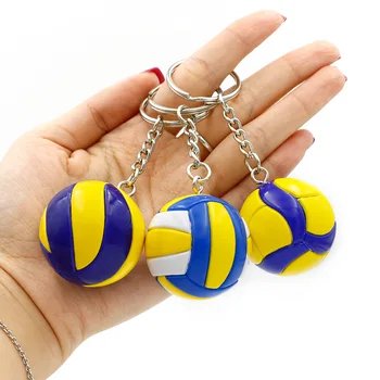 Волейболно модел, Ключодържател, Плажна топка, Спортна верижка за ключове, Гумени декорации от PVC, Топка, ключодържател, подаръци за приятели и приятелки.