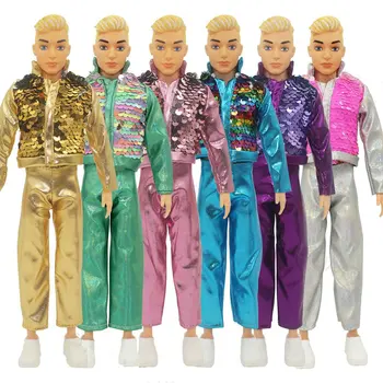 кукла Кен 30 см, пълен комплект, кукла гадже на 1/6, костюм с пайети, играчки за деца наряжания