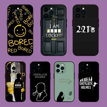 221b-Шерлок-Холмс-ТЕЛЕВИЗИЯ, калъф за телефон iPhone 13 14 15 11 12 Mini Pro Max с прозрачна обвивка