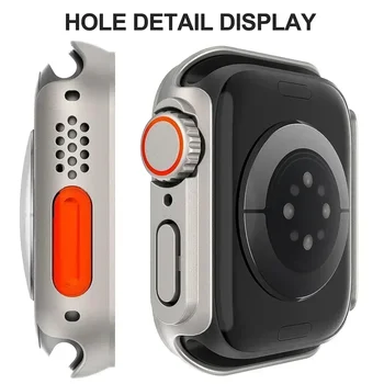 Метално стъкло + калъф за Apple Watch 9 8 7 6 5 4 серия Защитно фолио заменен с Ultra i watch 45 мм 44 41 40 мм, със защита от неоторизиран достъп