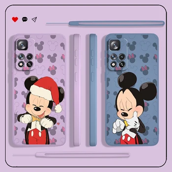 Течен Въженият Калъф За Телефон Xiaomi Redmi Note 12 11 11T 10 10S 9 9S 9T 8 8T Pro 5G и 4G Калъф Мики Minnie Mouse Baby Cover Shell
