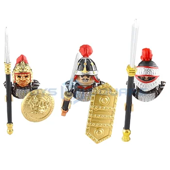 Модел на древен китайски войник, блокове, Определени тухли MOC, подаръци, играчки за деца