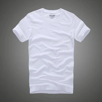 Памучен однотонная тениска A2500, мъжки camiseta с къс ръкав