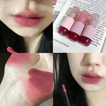 6-Цветен Розовата матова течна червило за устни Сладко Bowling Waterproof Velvet Гол Red Lip Mud Писма Rouge Оттеночная козметика