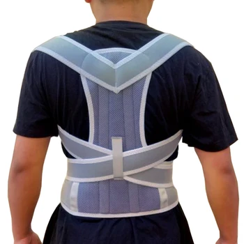 Регулируема стоманена корсет за корекция на стойката на тялото в раменете, ортопедичен корсет за подпомагане на горната част на гърба при сколиоза, зона за студенти и възрастни