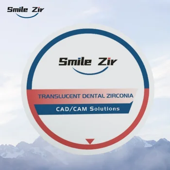 Smilezir LT Бял стоматологичен материал Cad Cam Циркониевый диск за обработка в стоматологията с отворена фрезерной система
