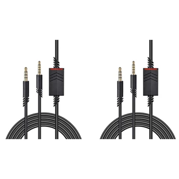 2X Кабел, слушалки, 2,0 м вграден кабел за изключване на звука слот За слушалки Astro A10 / A40, слушалки за контролер Ps4
