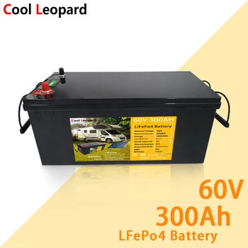 Акумулаторна батерия LiFePO4 60V 300AH 1280WH 2560Wh Вградена Литиева батерия BMS12.8V 6000 цикъла на Автономна Слънчева енергия за къмпинг RV