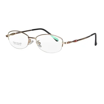 Дамски очила за късогледство в титанов рамки, слънчеви очила по рецепта малък размер, с един зрение, полукадровые по рецепта на купувача