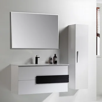 Италиански тоалетка с добро качество, модерен стенен шкаф за баня с една мивка, набор от тоалетни масички за баня