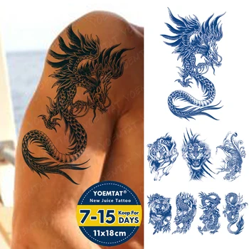 Полупостоянные Китайски мастила от сок Летящият Дракон, устойчиви на татуировки, водоустойчив Временни стикери-татуировки, боди арт, фалшиви татуировки За жени и мъже