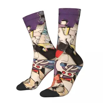 Happy Мъжки Чорапи В стил Ретро Пъзел Ретро Puzzler Harajuku Jigsaw Puzzle Хип-Хоп нов Модел Crew Crazy Sock Подарък Принт