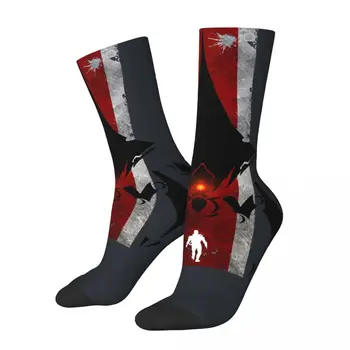 Мъжки компресия чорапи в стил ретро The Commander Луд, унисекс, игра Mass Effect, уличен стил, безшевни, с забавен принтом, новост, Лъки екип