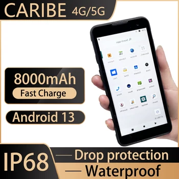CARIBE RFID Rugged PL-60L 6-инчов 2D QR кодекс терминал за Ръчно Android-баркод скенер PDA