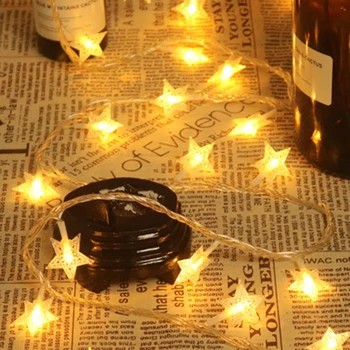 1,5 м/3 м/6 м/10 м Led Star Струнни Светлините на Коледна Гирлянда, Захранван С Батерии От USB Сватба Парти Завеса Струнни Страхотна Лампа За Дома