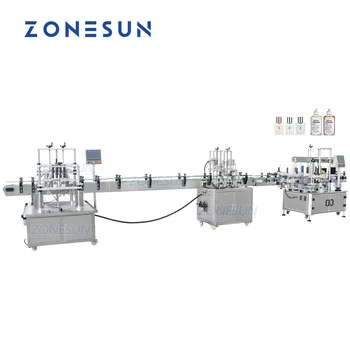 Автоматична машина за бутилиране на парфюмерийната вакуум течност ZONESUN, ограничаване на кръгли и квадратни стъклени бутилки