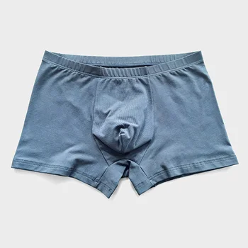 Мъжки памучни Удобни Меки къси панталони, бельо, обикновена гащи-боксерки, секси бикини-торбички със средна талия, ежедневни свободни гащи