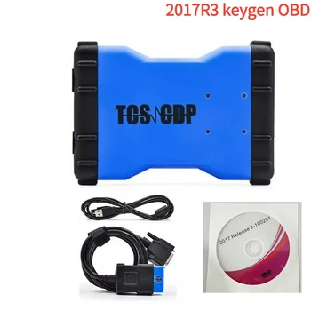 НОВ двуцветен Автомобилен Bluetooth-OBDII Скенер Tcs Инструмент за Диагностика VD TCS Plus 2017R3 Keygen PRO Bluetooth