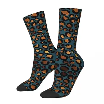 Всесезонни чорапи с леопардовым принтом под формата на леопард, абсорбиращи потта чорапи Harajuku, забавни чорапи за мъже и жени, подарък за рожден ден