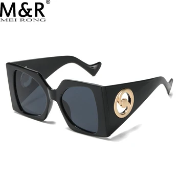 2023 Нови Модни Дамски Квадратни Слънчеви Очила С Персонализирани Голям Рамки Taijitu Creative Sunshade Eyeglass Мъжки слънчеви Очила За Риболов очила