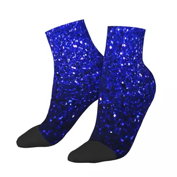 Тъмно сини чорапи до глезена с пайети, мъжки Дамски пролетни чорапи от полиестер