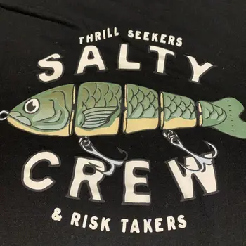 Мъжки t-shirt Salty Crew M Find Refuge in the Sea Черна с къс ръкав Ocean Fish