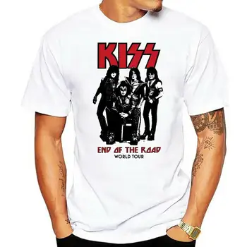 Тениска Kiss Band Rock End Of The Road World Tour 2022, бяла, размер S-3Xl, hoody тениска