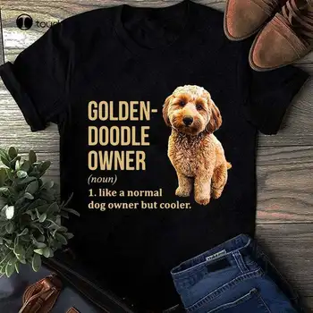 Подарък под формата на ризи със златен каракулем, Риза за кучета, Подарък за куче, Собственикът на златния тази астрахан Съществително 1 Като обикновен собственик на куче, но по-готина тениска