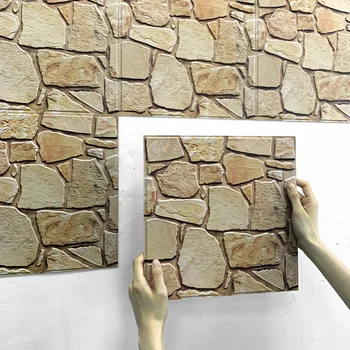 1/10 бр. 3D Стенните панели са от изкуствен камък, Отклеивающиеся стенни плочки, Декоративни 3D стикер на стената, самозалепващи стикер на стенни плочки