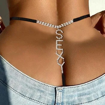 Нощен клуб Мода кристал на врата Модерен сутиен Crystal гърдите верига нощен клуб Секси тяло