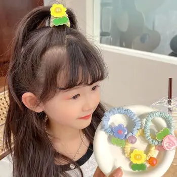Скъпа Корея звездна декорация от въже за коса Ins, Сладки Детски гумени ленти за коса, универсална гума за момичета, притежател на cauda equina