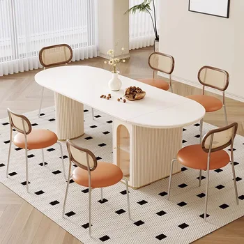 Сгъваема маса за хранене със скандинавски дизайн, Офис столове за Бистро, маса за Хранене за салон, Двор, Mesa De Centro, Съвременни мебели