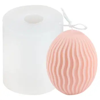 Форма за свещи за великденски яйца Ръчно изработени, Определени за производство на свещи във формата на розово кълбо, Ароматерапия, Занаяти, Силиконови форми за свещи, Аксесоари за дома