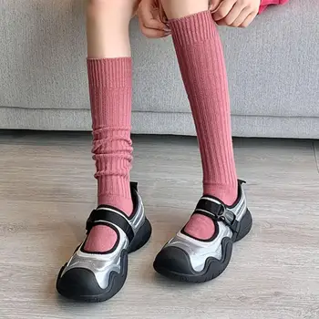 Дебели Дамски Зимни Чорапи, плетени калъф за Обикновена Чорапи със Средна дължина, Топли, Абсорбиращи Потта Разтеглив, Ежедневни Чорапи На пода