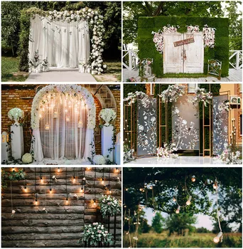 Декор за сватбени партита на открито Цветни светлини за фотосесии в саксии За душата младоженци Фотофоны за студийни снимки