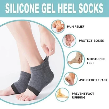 2 ЕЛЕМЕНТА Гел чорапи за софия, Овлажнители Спа-гел чорапи за грижа за краката, Защита от напукана суха кожа стоп, предотвращающая сухота софия, Инструменти за грижа за краката