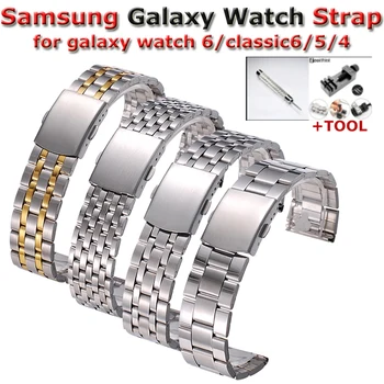 18 мм, 22 мм и 20 мм и Каишка от неръждаема Стомана за Samsung Galaxy Watch 3 45 мм и 46 мм Active 2 S3 Band за Huawei GT2/3 Гривна Amazfit Bip
