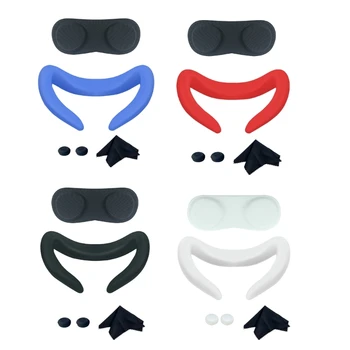 Комплект силиконови защитни облицовки за лице и обектива, маска за защита от изпотяване за слушалки Quest3 Protector 40JB