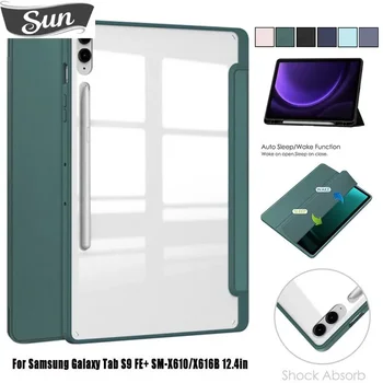 Флип калъф За Samsung Galaxy Tab A9 Plus S9 FE + 12,4 A9 8,7 устойчив на удари Калъф-поставка За Tab S9 FE/S9 11 