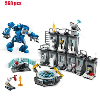 Нов набор от роботи Marvel Отмъстителите Iron Man Ganaku Model, играчки за монтаж на строителни блокове, детски подаръци за рожден ден, момчета и момичета