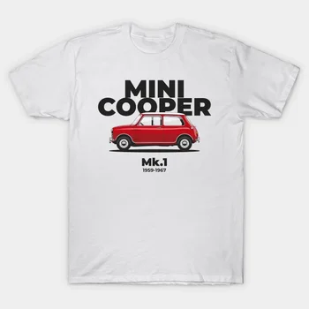 2021 Мъжки / дамски лятна Бяла градинска мода в стил хип-хоп Mini Cooper Mark 1, Памучни тениски, Блузи с къс ръкав