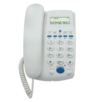 Кабелен стационарен телефон L43D Стационарни телефони с голям бутон и функцията за идентификация на обаждащия се