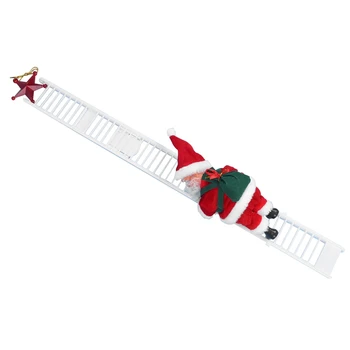 Анимирани Взбирающийся Дядо По стълбите, Електрическа играчка Дядо Коледа, Коледна елха, стенни декорации, украса отвътре и отвън