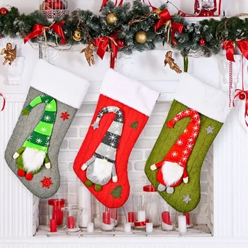 Нови Коледна украса Възли коледни чорапи Rudolph Коледни подаръци за деца до празниците Украса за дома и търговски център