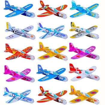 10 теми малък самолетика, произведени ръчно, детска мультяшная модел мини-самолет от стиропор, събрана със собствените си ръце, е чудесно за детски партита.