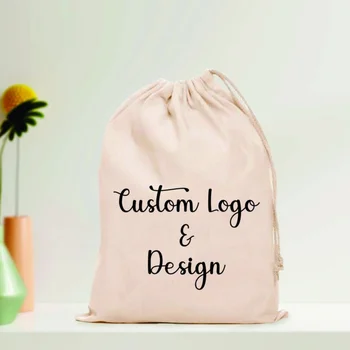 25 Чанти с логото на поръчка, персонални памучен чанта, Персонални сватбената чанта за поръчка, Чанта за съвсем малък, Потребителски чанти с логото на бизнеса