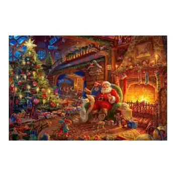 За многократна употреба Пъзел Коледа Scene Jigsaw Puzzle Set 24-Дневни Календари Броене за Деца 1008 Парчета Адвент-Календар на 2024 година Над 1000